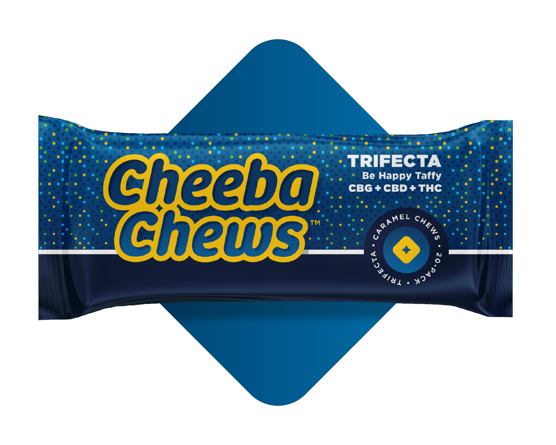 Photograph of product: Caramel Trifecta Chews 1:1:1 20pk