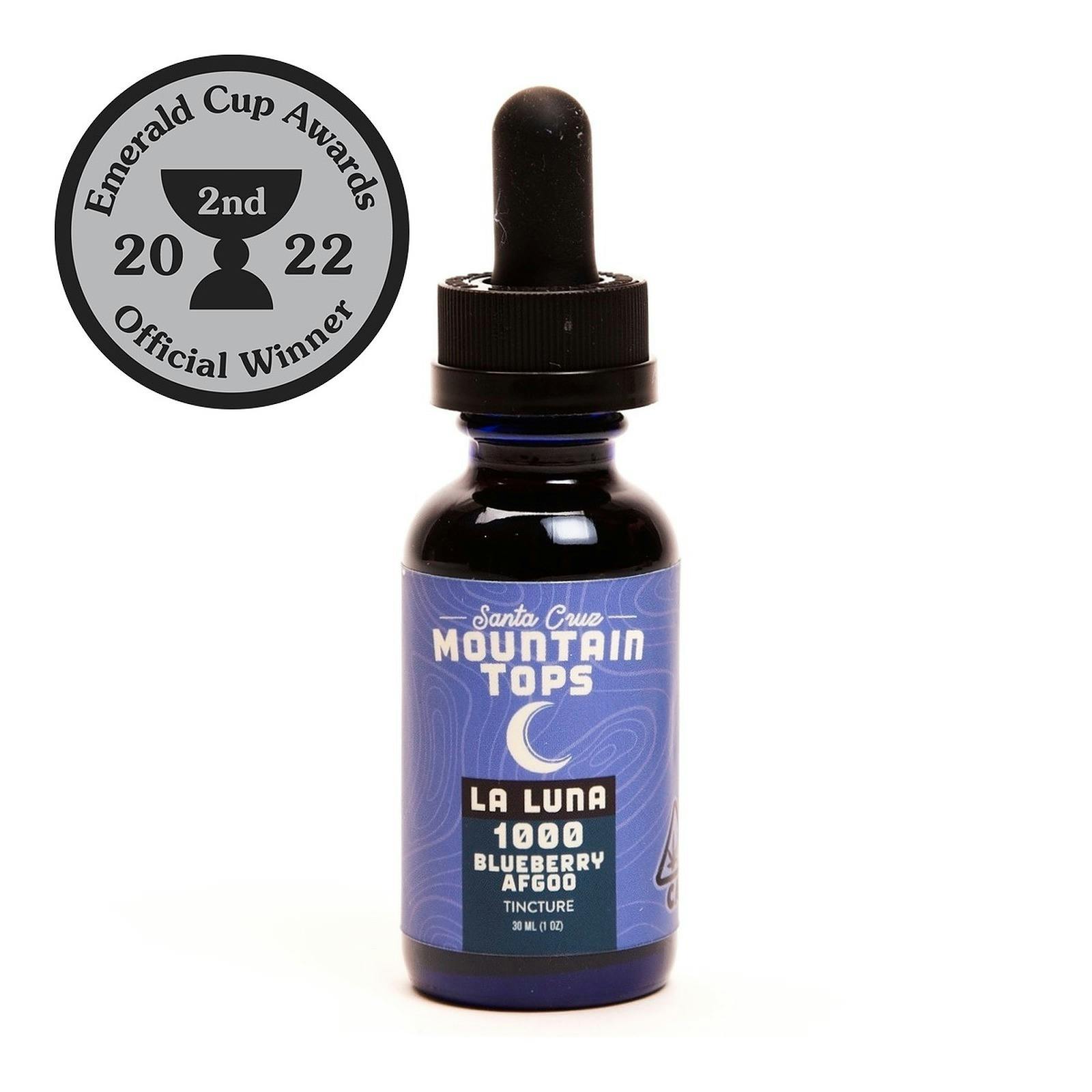 Photograph of product: Santa Cruz Mountain Tops - Tincture - Blueberry Afgoo (1000mg)