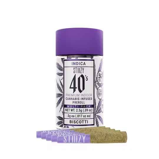 Photograph of product: Biscotti 40's - 5pk Prerolls - 