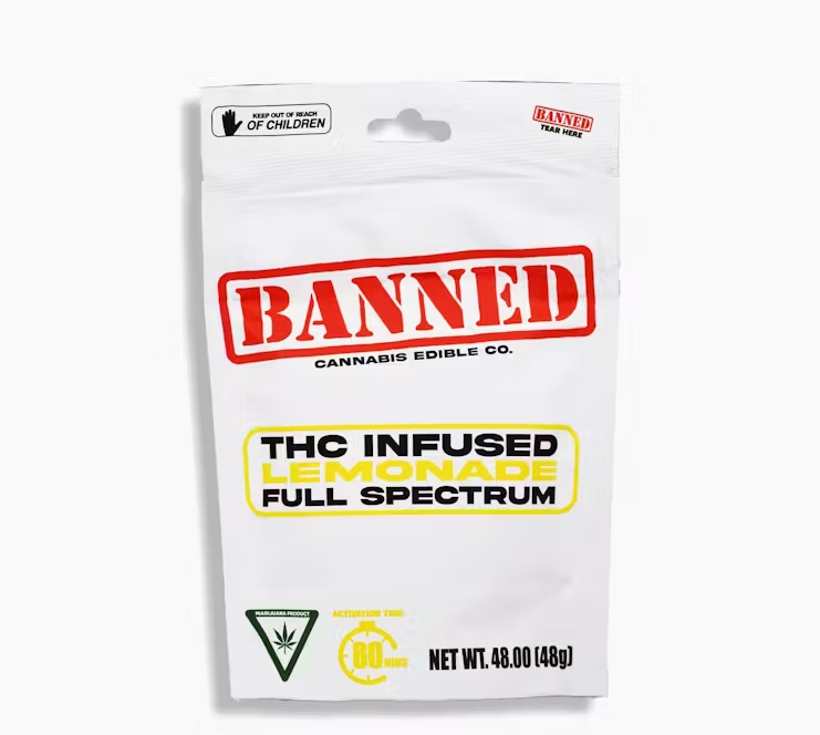Photograph of product: BANNED | 200MG CLUSTERS | LEMONADE