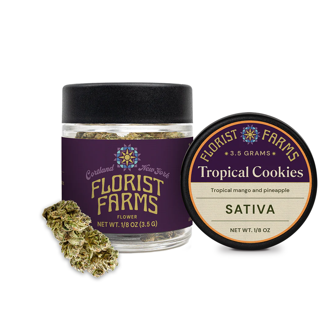 Photograph of product: FLORIST FARMS | JAR FLOWER | TROPICAL COOKIES - 3.5g