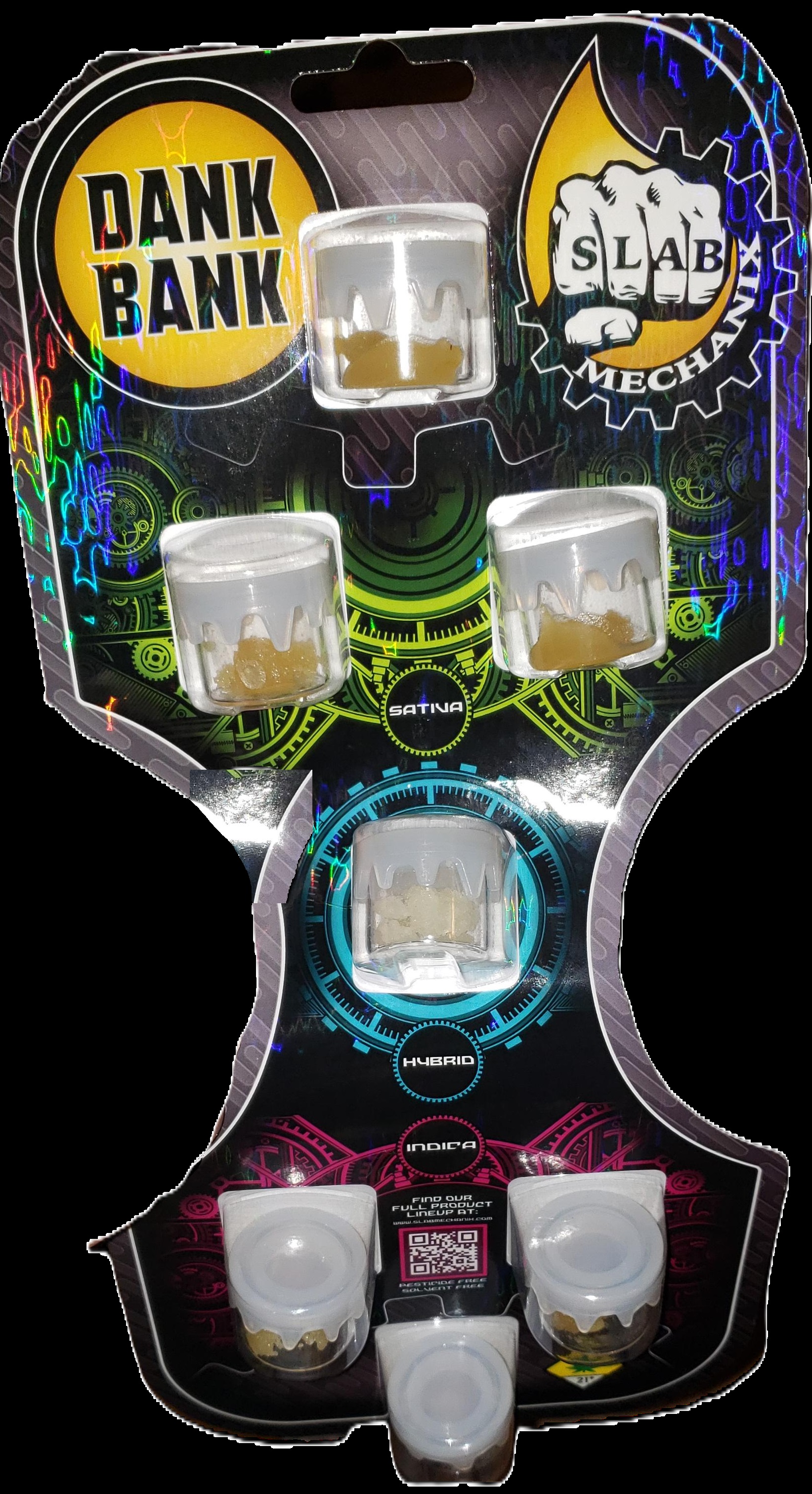 Photograph of Product: Sativa Dab Bank 7x1g Wax Pack Slab Mechanix W2-71