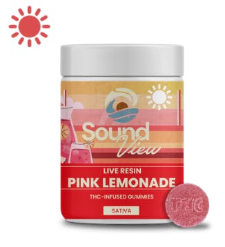 Photograph of product: SoundView Live Resin Pink Lemonade Gummies 00100