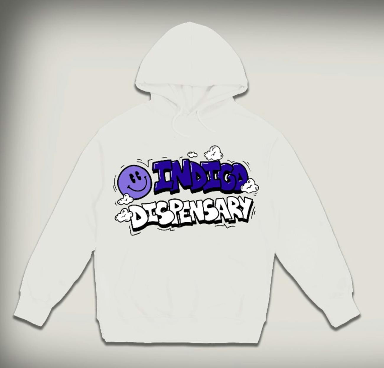 Photograph of product: Indigo Graffiti Hoodie