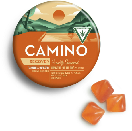 Photograph of product: CAMINO FRESHLY SQUEEZED GUMMIES 1:2 (TH-oui:CBG) 100MG