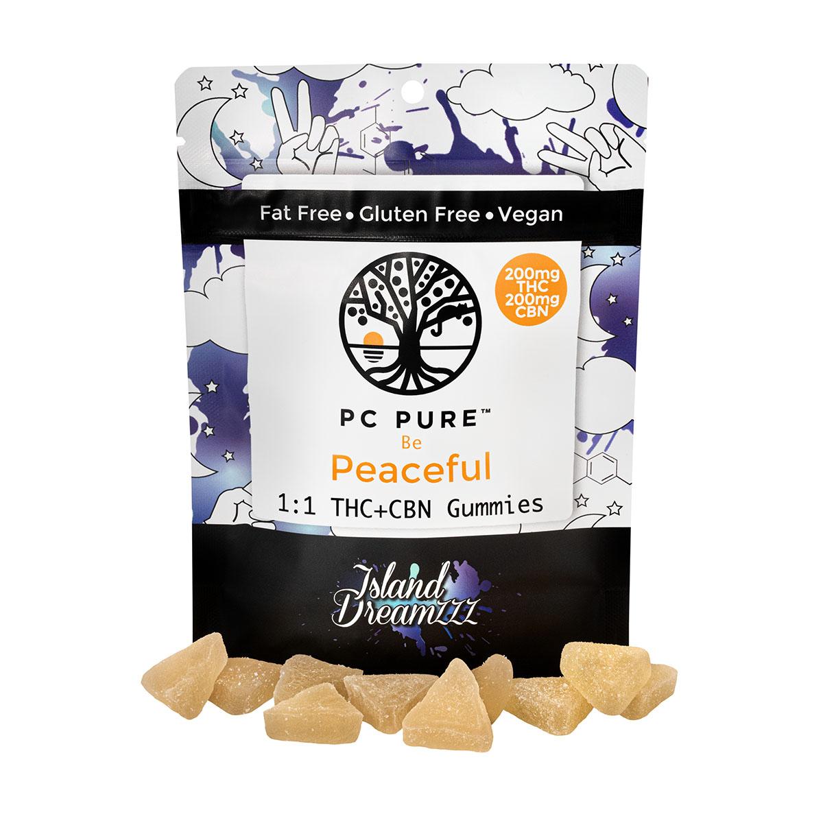 Photograph of product: PC Pure | Island Dreamzzz 1:1 gummies | TH-oui & CBN 200mg