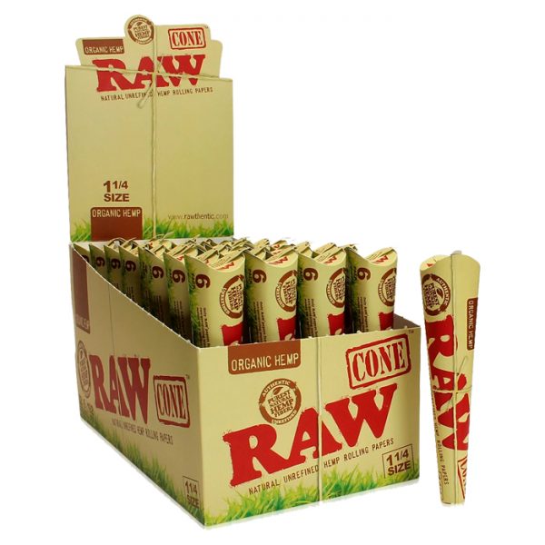 Photograph of product: Raw Organic 1 1/4 Cones 6pk $2