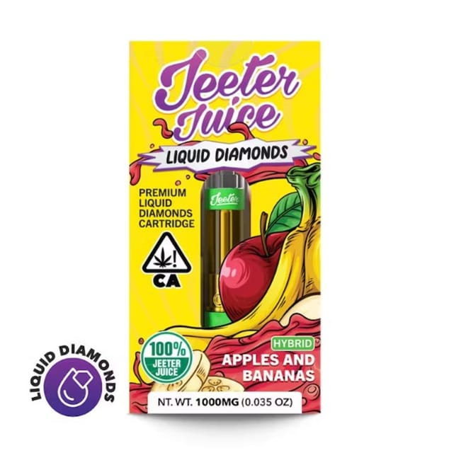 Photograph of product: 1G Apples and Bananas - Liquid Diamonds Cartridge - 