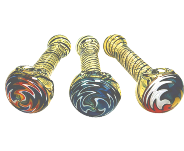 Photograph of product: 4.5" SirELL Wig Wag Cap Spun Fumed Spoon | Assorted colors