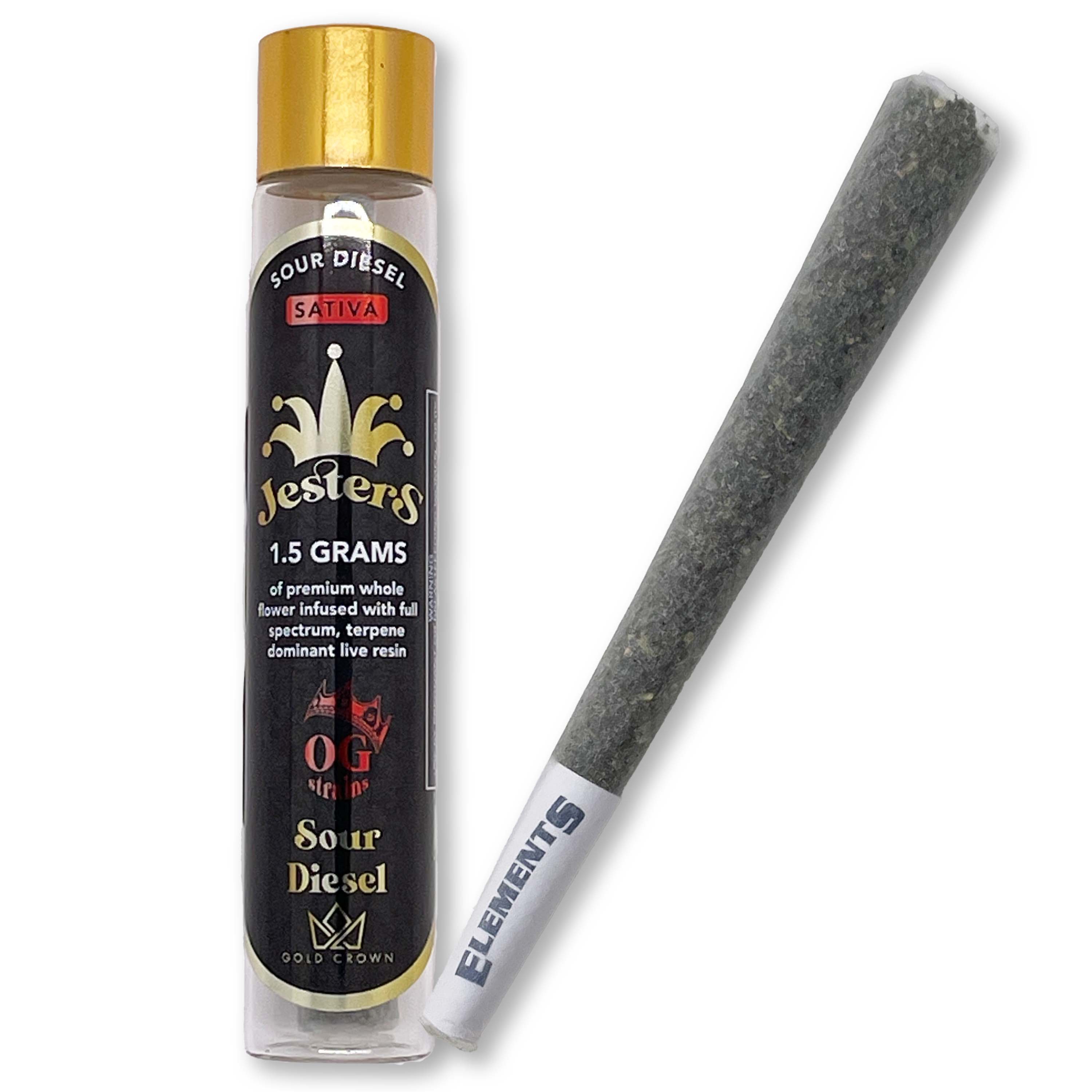 Photograph of product: Jesters - OG Sour Diesel Infused PreRoll - 1.5g
