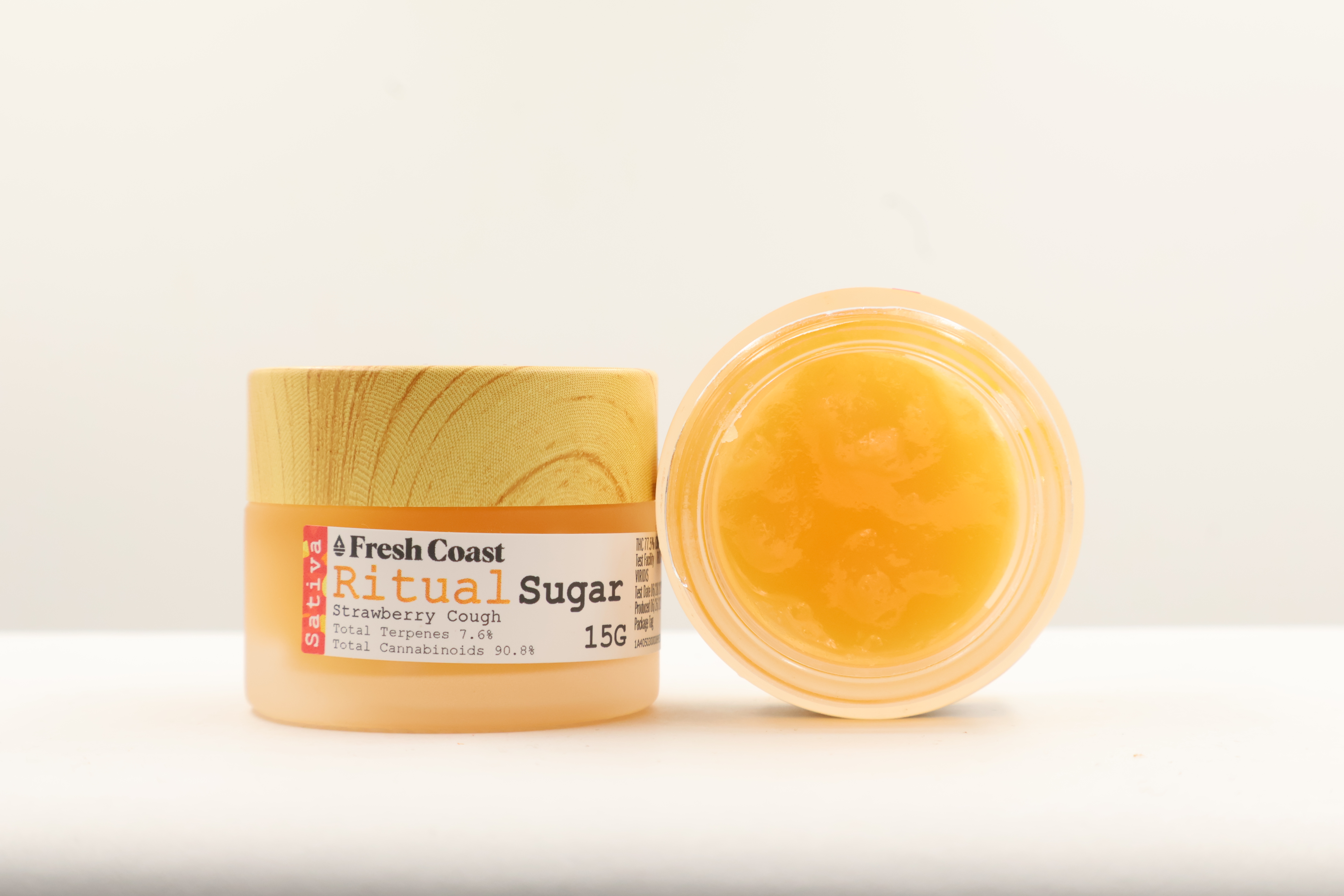 Photograph of product: Baller Bucket - Fresh Coast - Strawberry Cough - (Ritual Batter) - (Oui'd) - 77.53% TH-oui