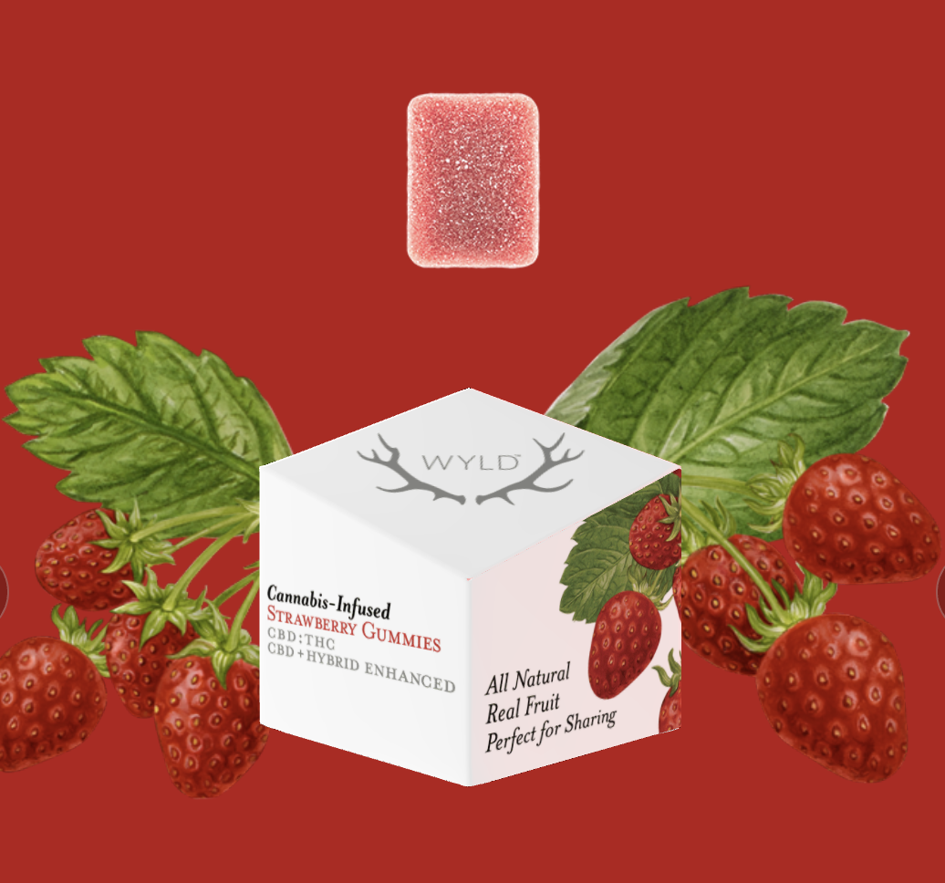 Photograph of product: Wyld - Strawberry TH-oui:CBD 200mg CBD 10MG TH-oui