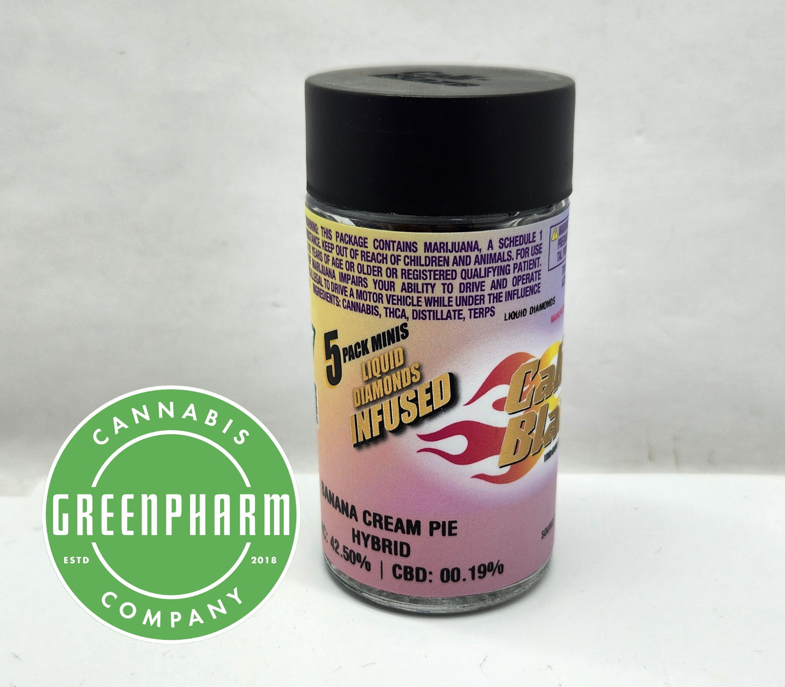 Photograph of product: Infused Pre-Roll | Cali-Blaze | Banana Cream Pie .7g x 5 Pack