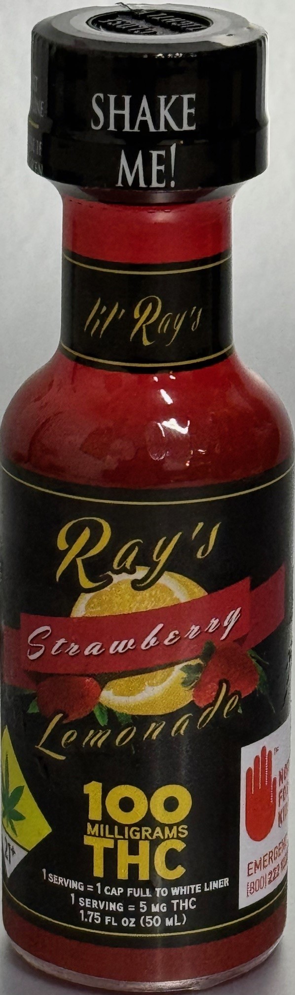 Photograph of product: Lil Rays Strawberry Lemonade 100mg TH-oui