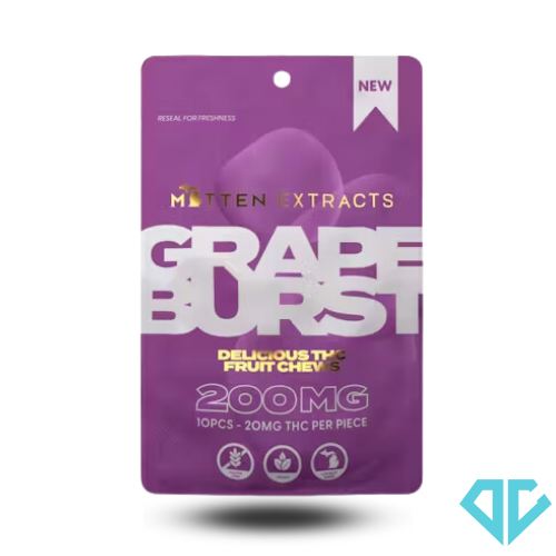 Photograph of product: Mitten Extracts Grape Gummies 200mg