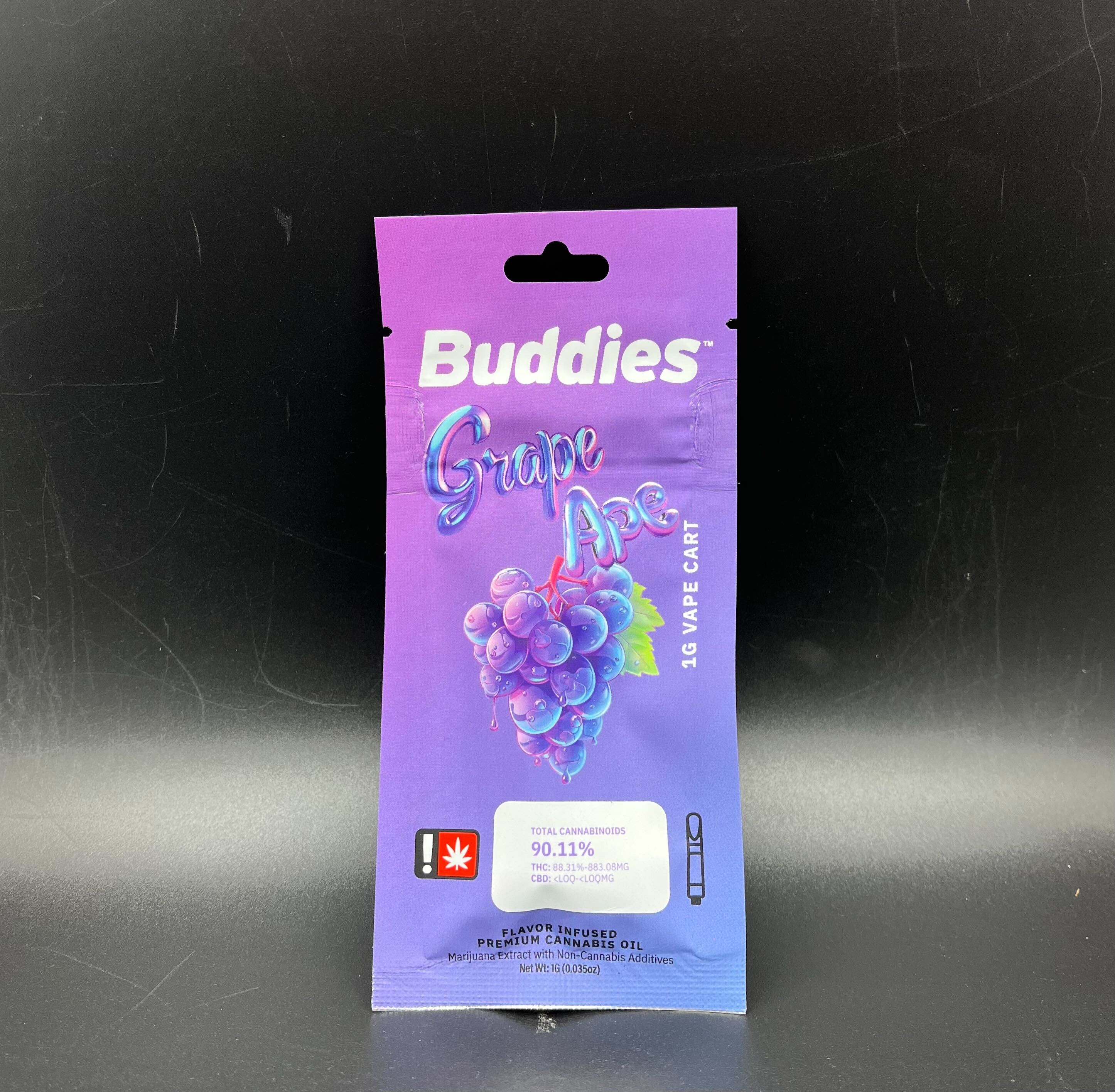 Photograph of product: Flavored Distillate Cartridge | Grape Ape | 1g