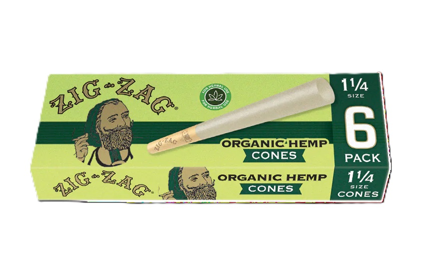 Photograph of product: Zig Zag Organic Hemp Cones 1 1/4 6pk
