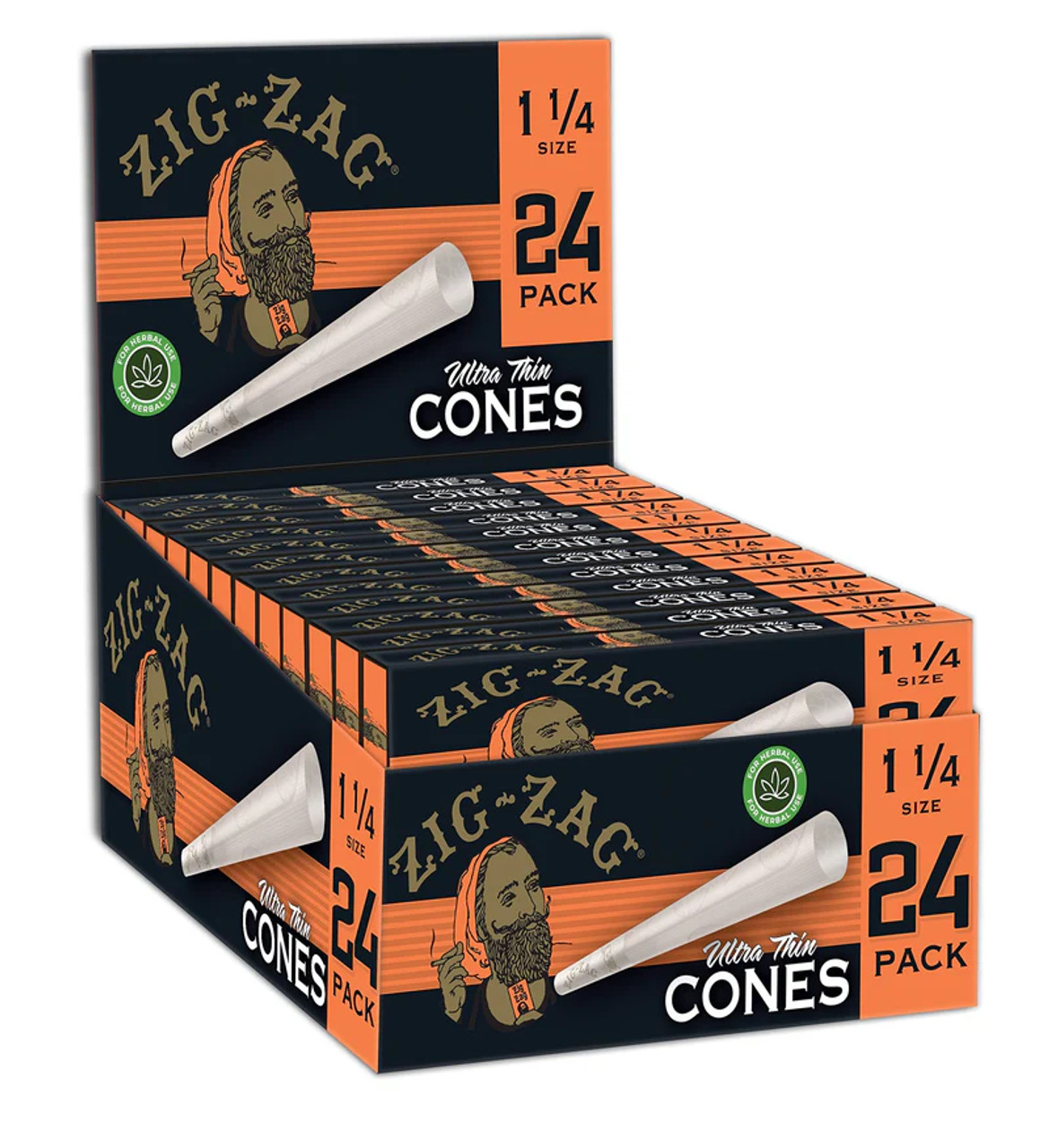 Photograph of product: Zig Zag Ultra Thin Pre-Rolled Cones 1 1/4" 24pk