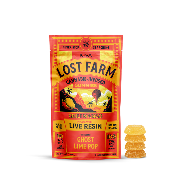 Photograph of product: Lost Farms Live Resin Infused Gummies Chili Mango 100mg