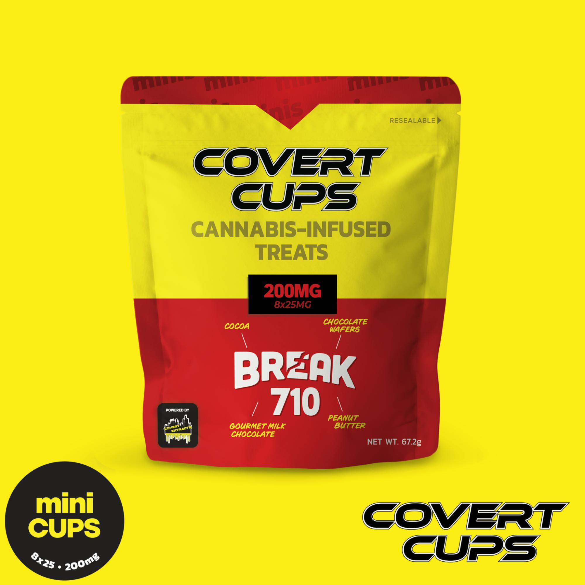 Photograph of product: COVERT CUPS | BREAK710 | MINI CUPS | 200MG
