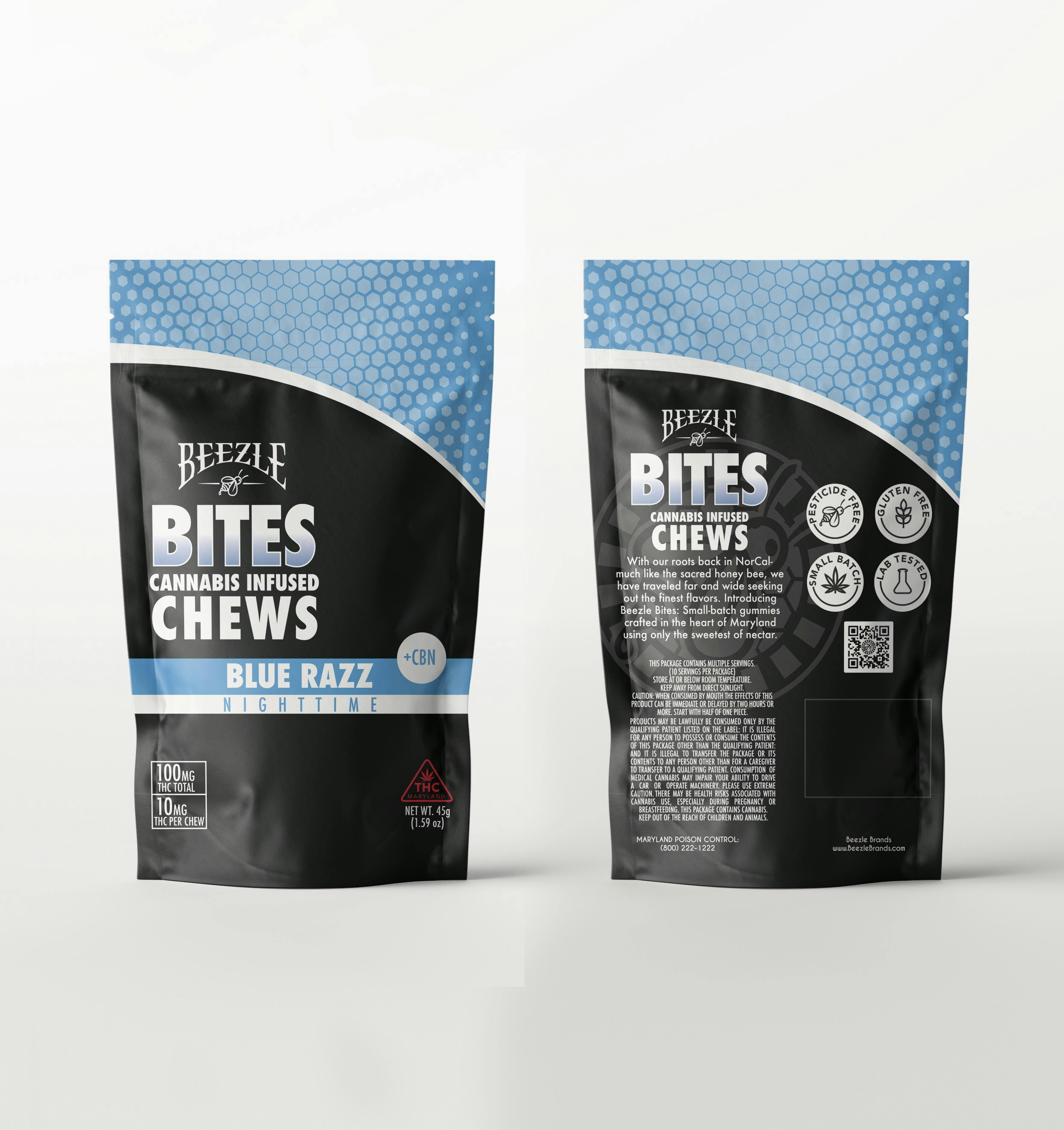 Photograph of product: Blue Razz | CBN:TH-oui | 10mg x 10pcs