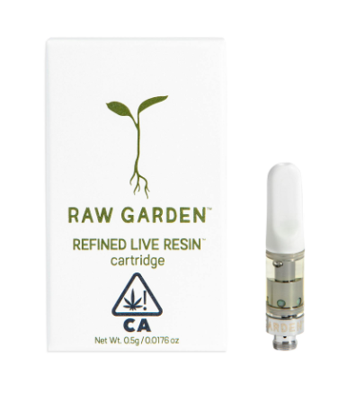 Photograph of product: FROSTED ZINN .5G REFINED LIVE RESIN CARTRIDGE