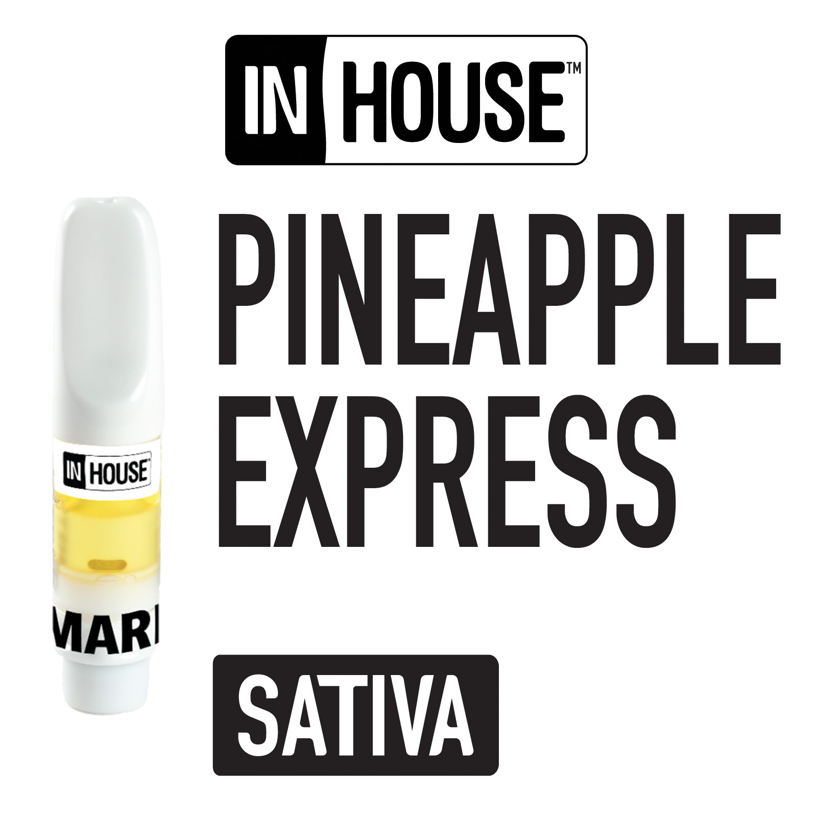 Photograph of product: Pineapple Express Blend (H) - InHouse- 0.5g Vape Cart