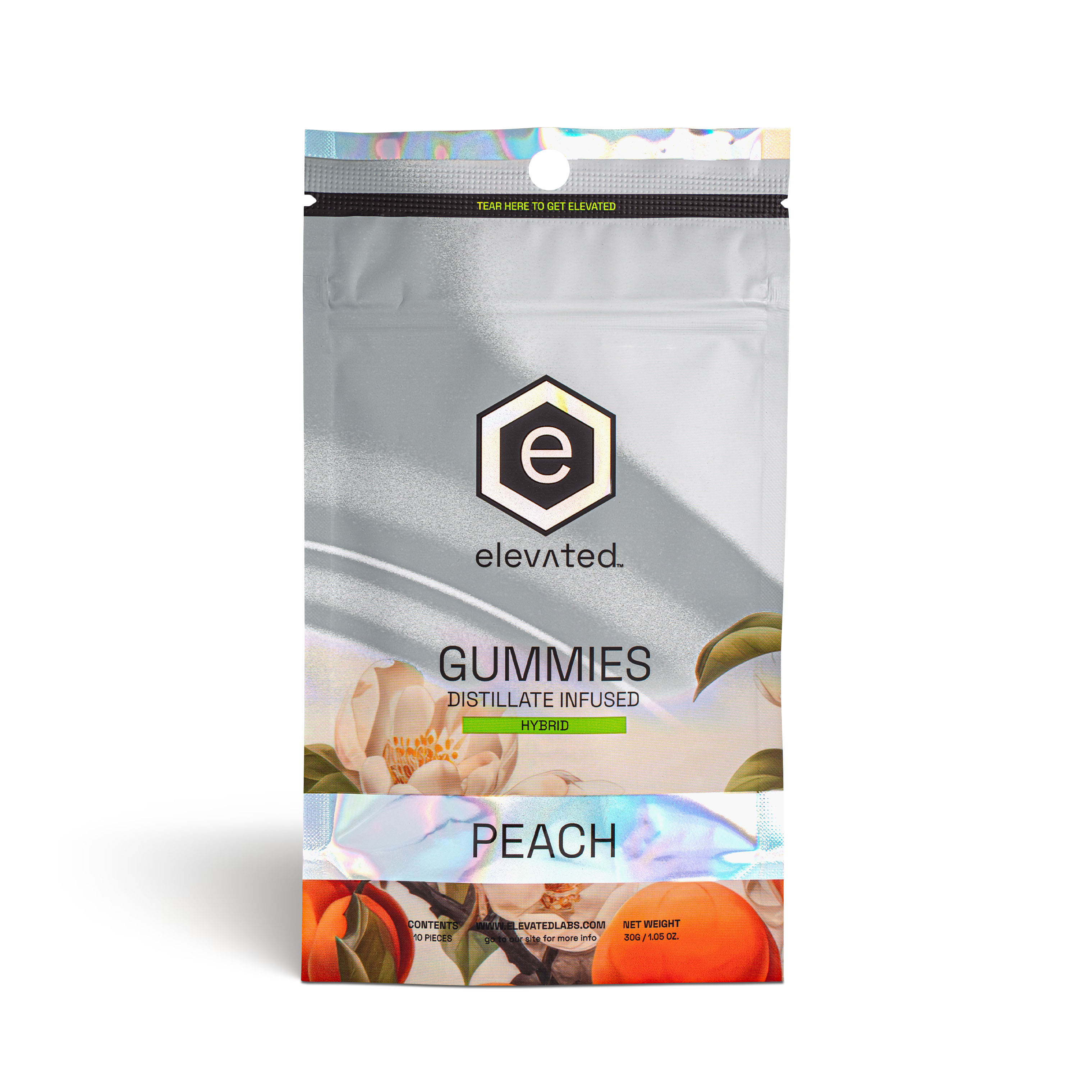 Photograph of product: Peach Gummies (Hybrid) - 100mg