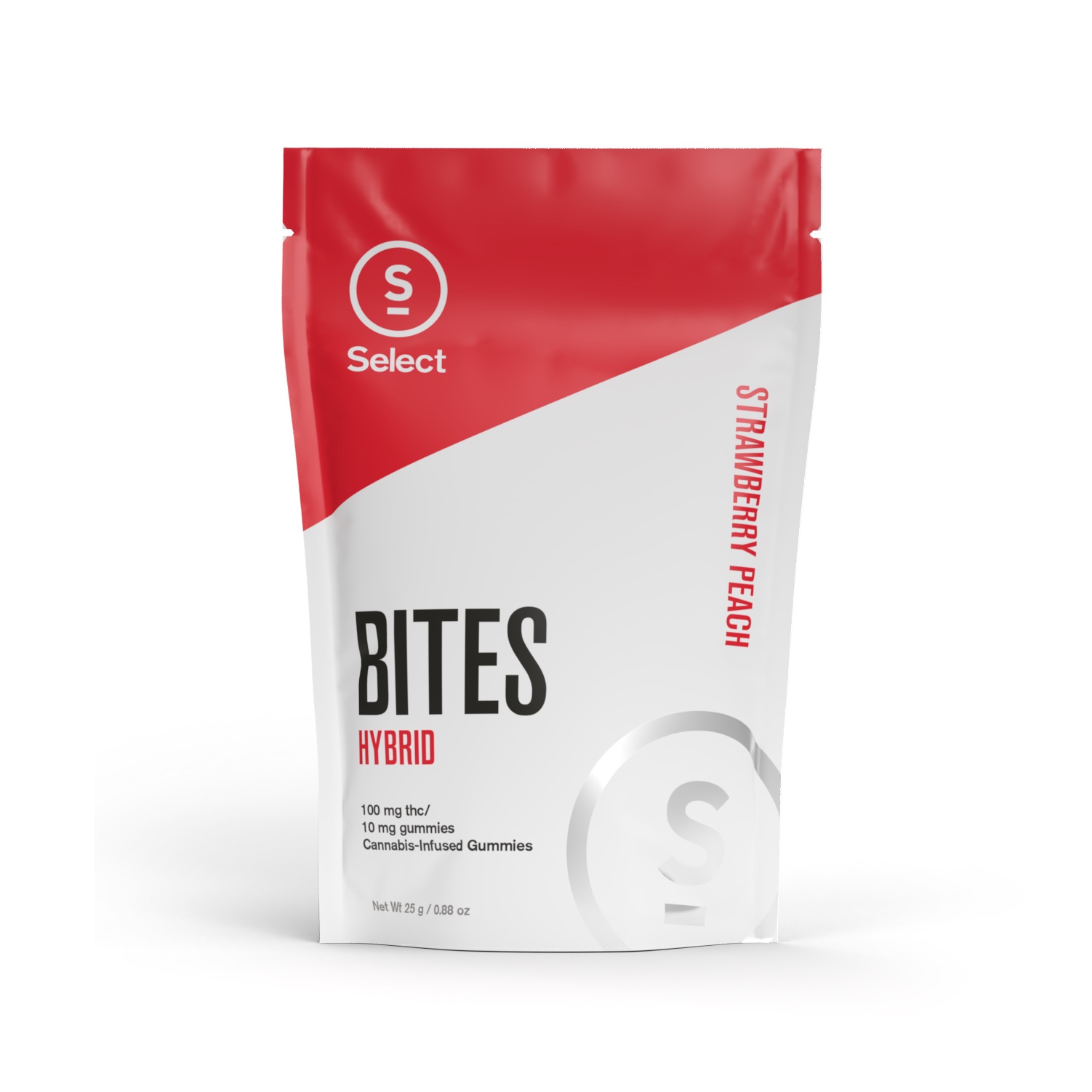 Photograph of product: Select Bites Strawberry Peach Hybrid TH-oui | 10mg (10ct)