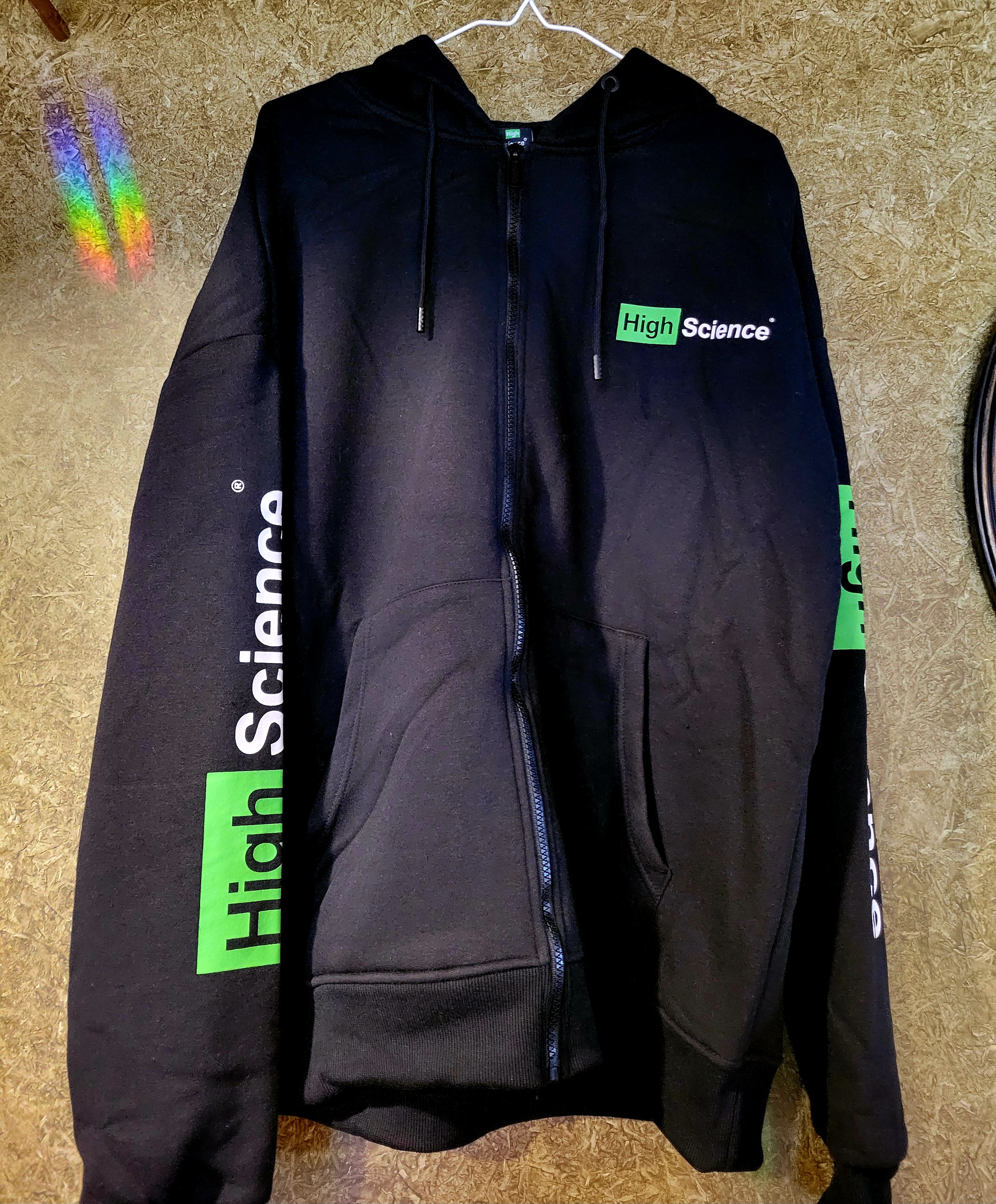 Photograph of product: High Science Branded Zip Up Hoodie
