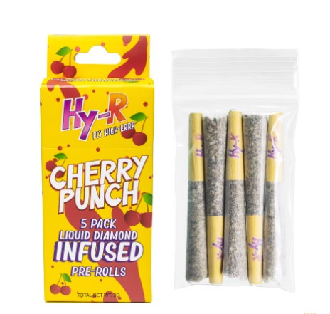Photograph of product: HY-R - Cherry Punch Infused Pre Rolls 5PK