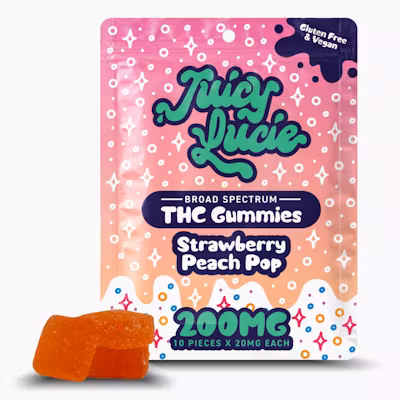 Photograph of product: Strawberry Peach Pop | 200MG Gummies