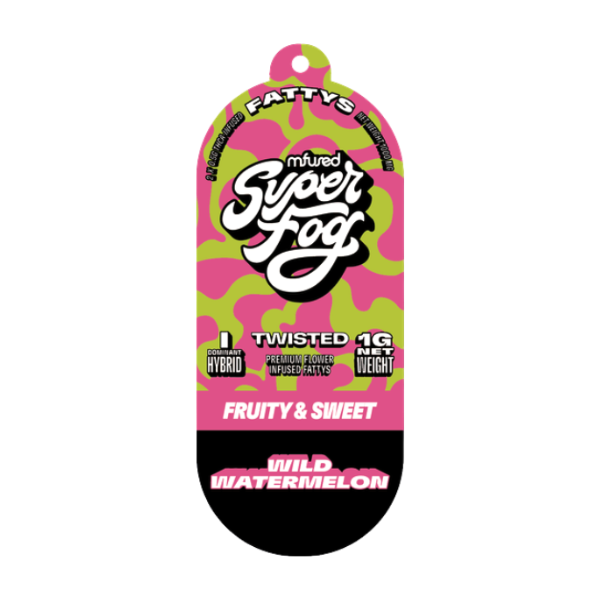 Photograph of product: Super Fog Twisted Wild Watermelon Infused Fattys .5g 2pk