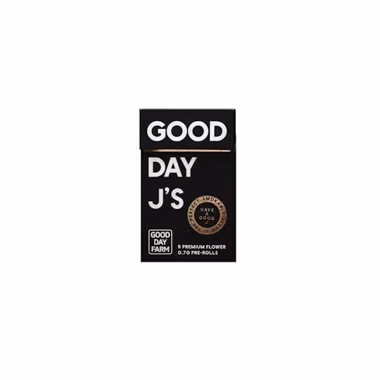 Photograph of product: Good Day Farm | 3.5g | Pre-Rolled | Pack | 5 Pack | Banana Cream Cake x Jealousy