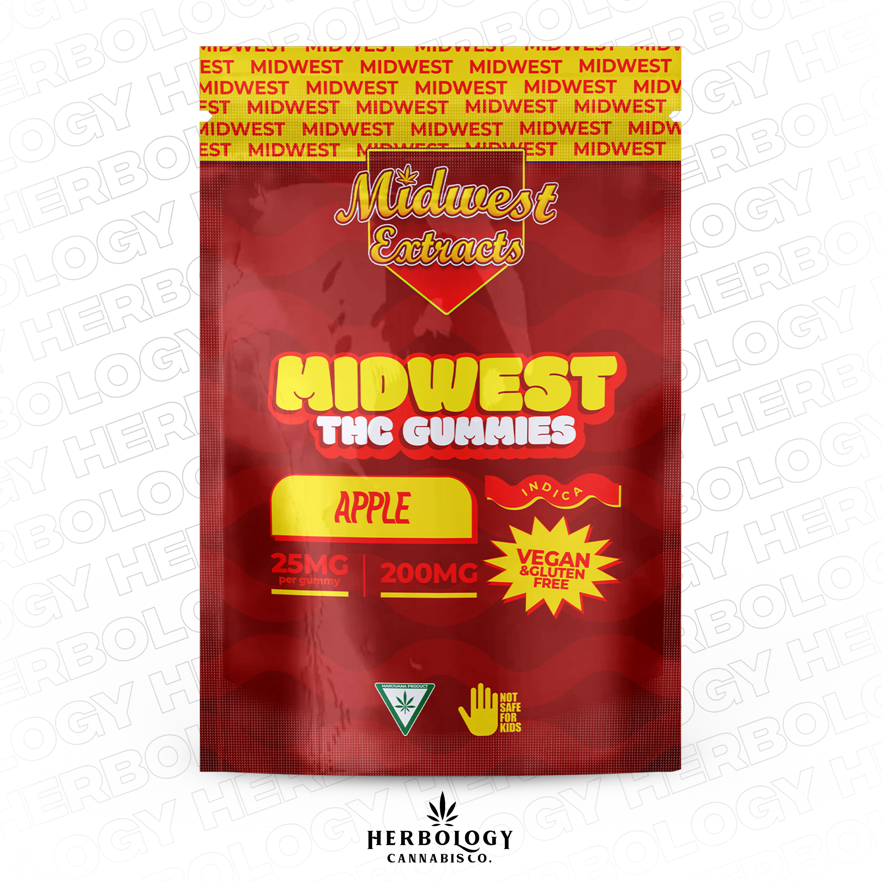 Photograph of product: Midwest Extracts | Gummy | Apple | 200mg