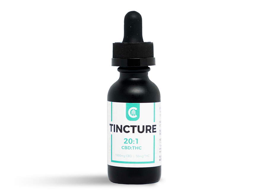 Photograph of product: City Trees MCT 20:1 CBD/TH-oui Tincture 50mg