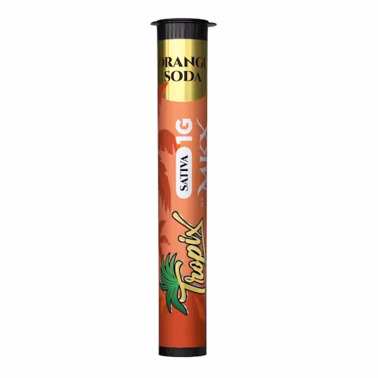 Photograph of product: MKX TROPIX LIQUID DIAMOND INFUSED PRE-ROLL | ORANGE SODA