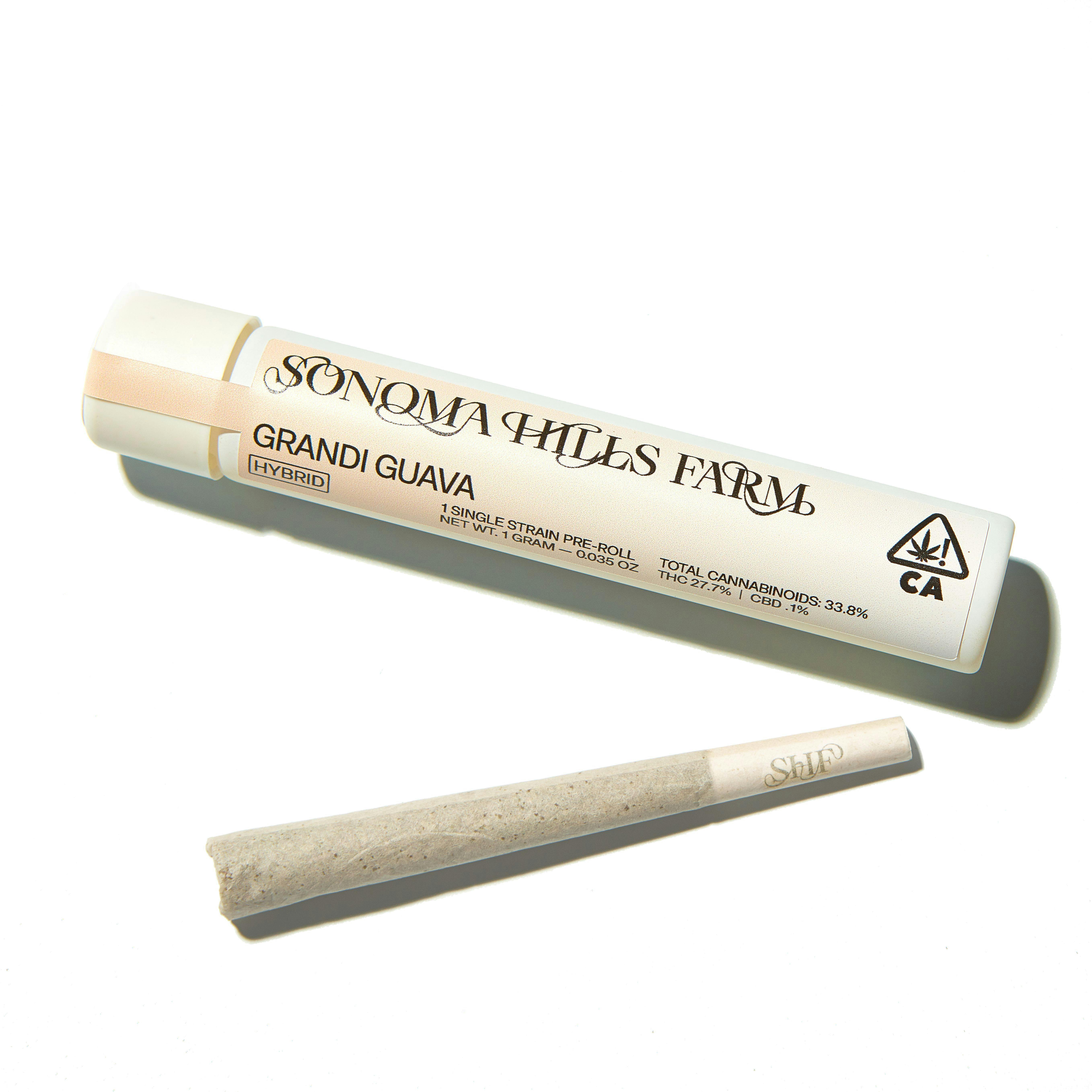 Photograph of product: Sonoma Hills Farm | SunGrown Preroll (1g) Grandi Guava (H)