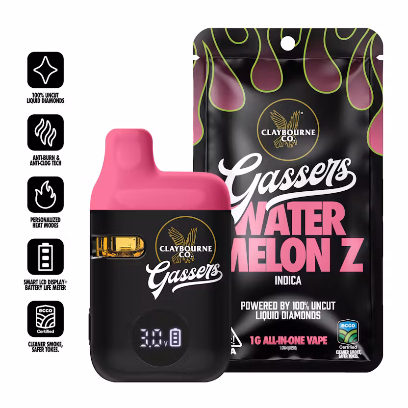 Photograph of product: Claybourne - Watermelon Z - Gassers - Disposable