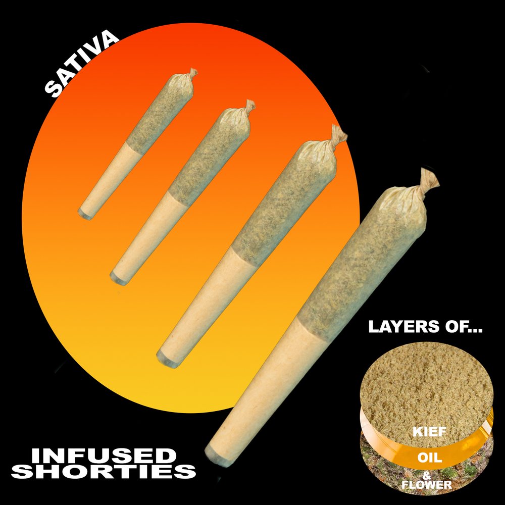 Photograph of product: Sunset Starship Infused Shorties Pre Roll 4 Pack T30.91 1.6g (4-04814)