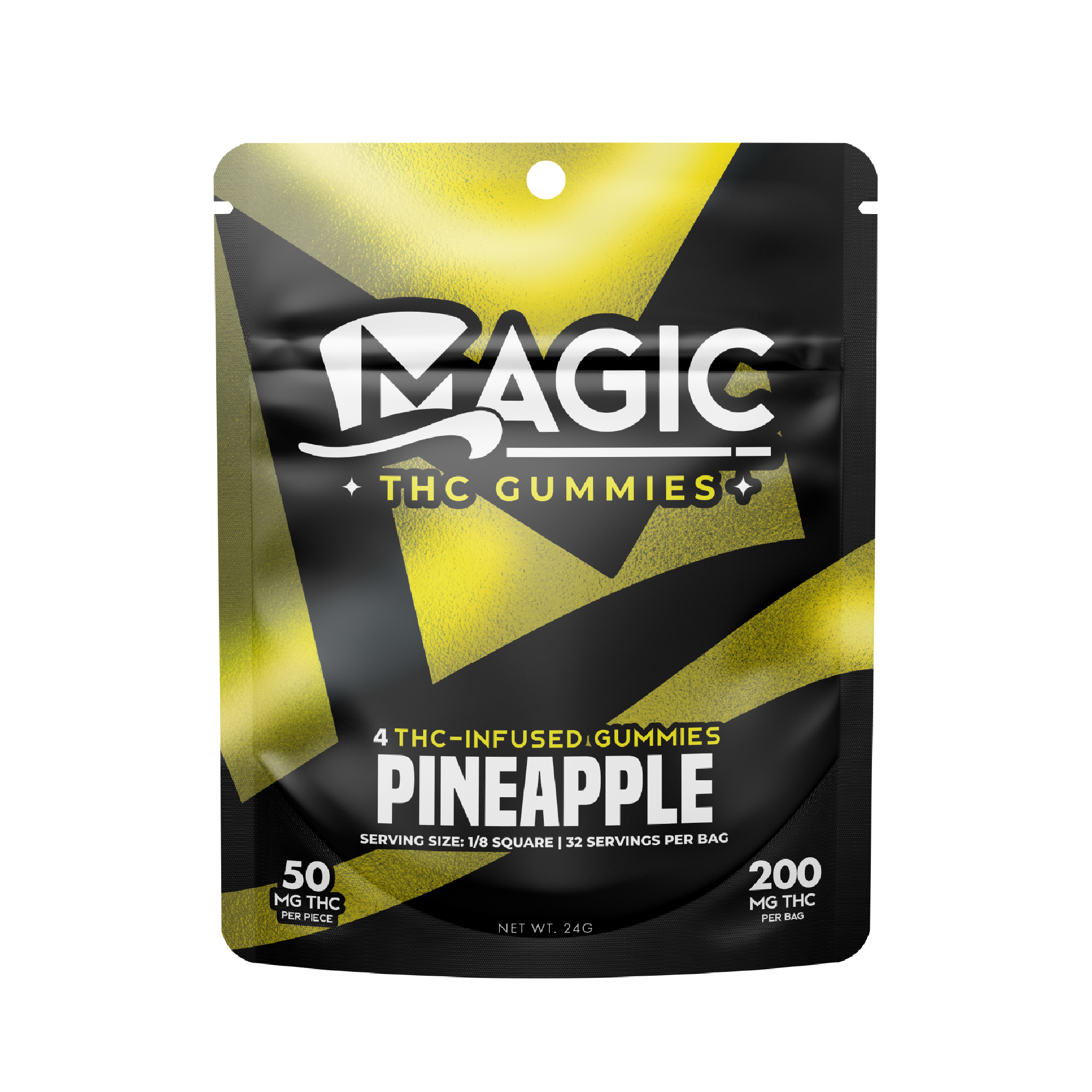 Photograph of product: Gummies - Magic - (200mg) - Pineapple - (Oui'd)