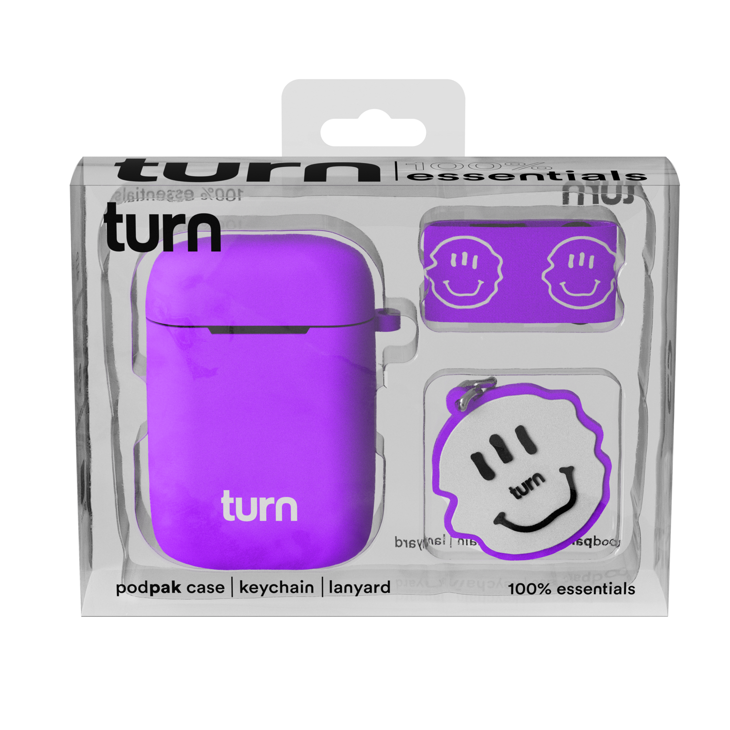 Photograph of product: Turn Pod Pak Battery Essential kit Smiley Purple