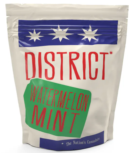 Photograph of product: District Oui'd: Troche Watermelon Mint 200MG Gummies (10x20mg)