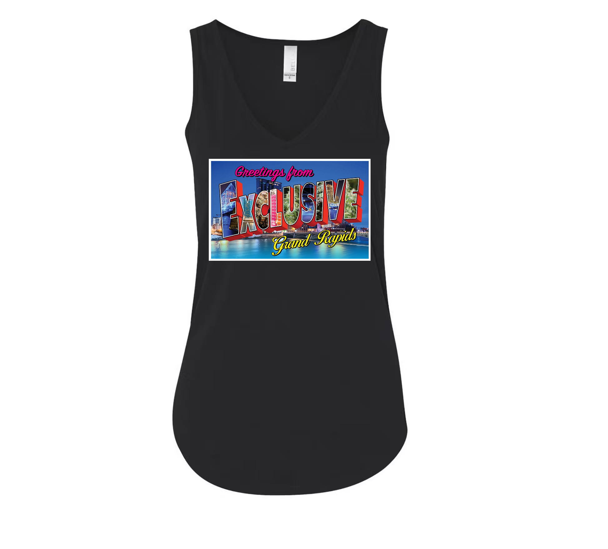 Photograph of product: Greetings From Exclusive Grand Rapids Tank Top - S