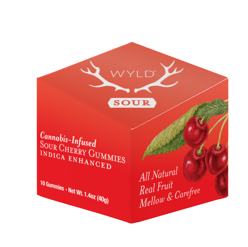 Photograph of product: Sour Cherry | 100MG | Oui'd Gummies