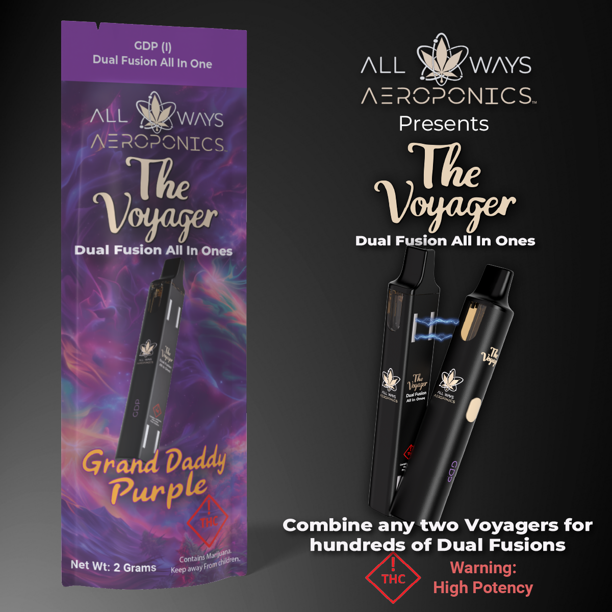 Photograph of product: AWA Voyager Dual Fusion - Grand Daddy Purple