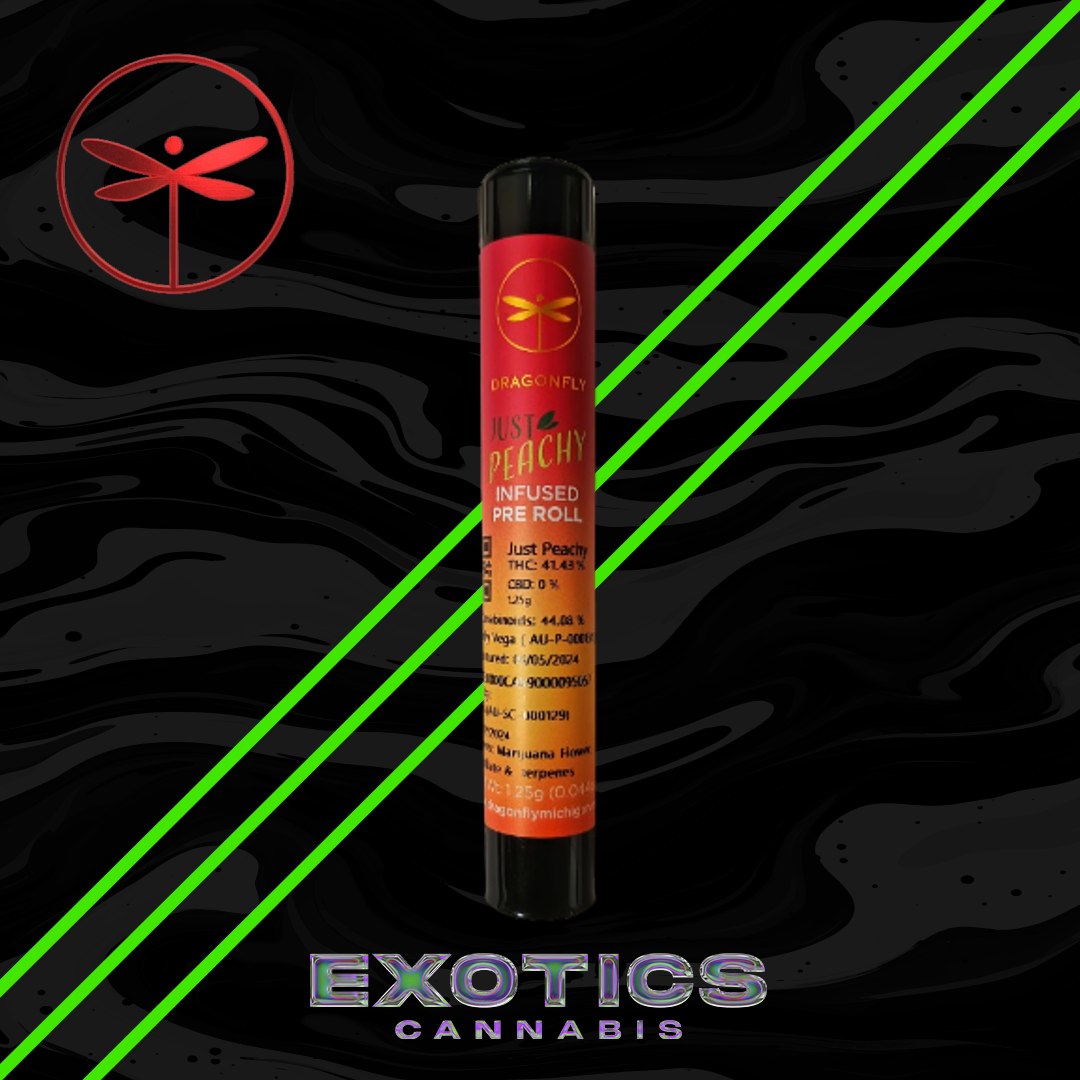 Photograph of product: Dragonfly - Just Peachy Infused Pre-roll (10/$17.49)