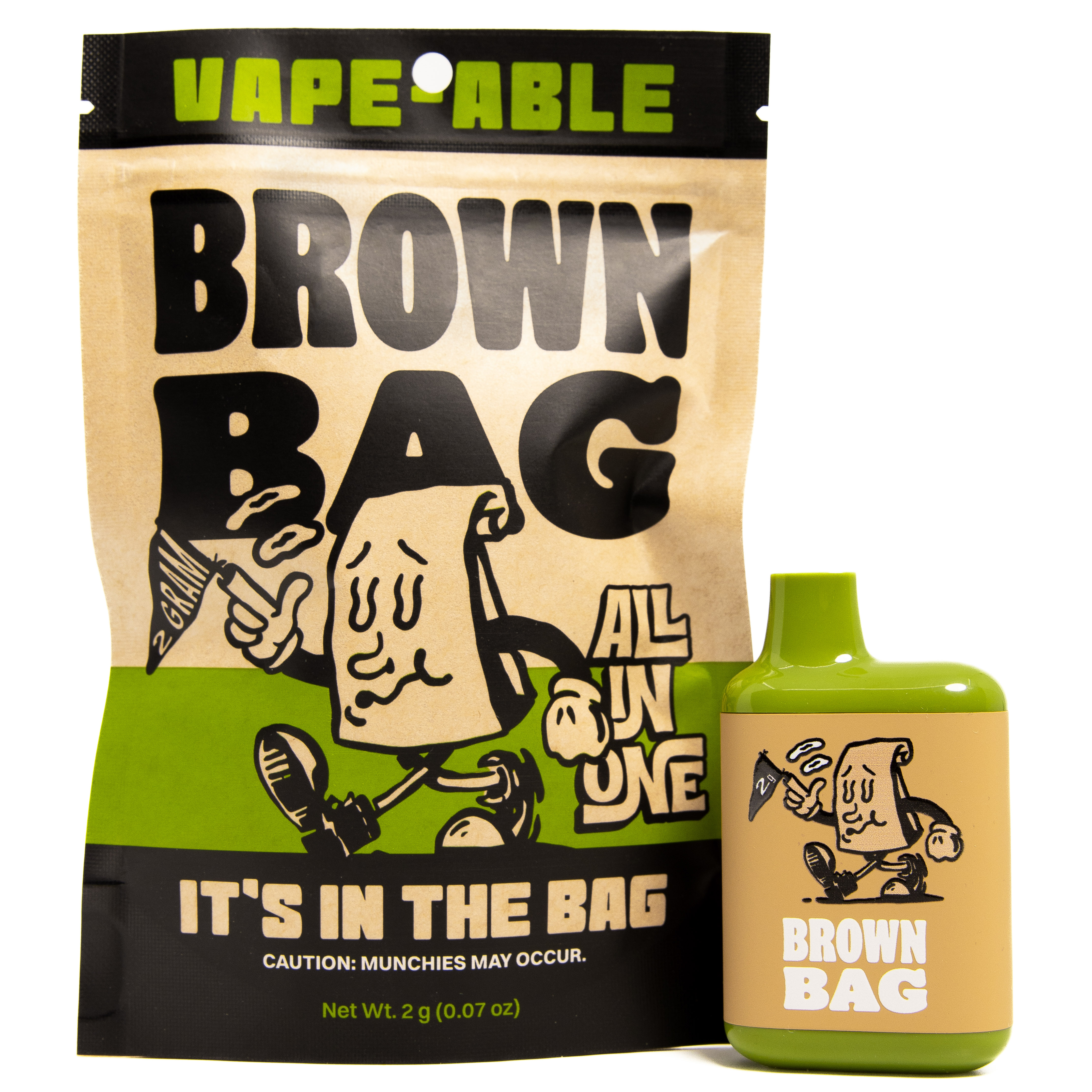 Photograph of product: Brown Bag Distillate Vape 2000mg Oui'd Kiwi Kooler