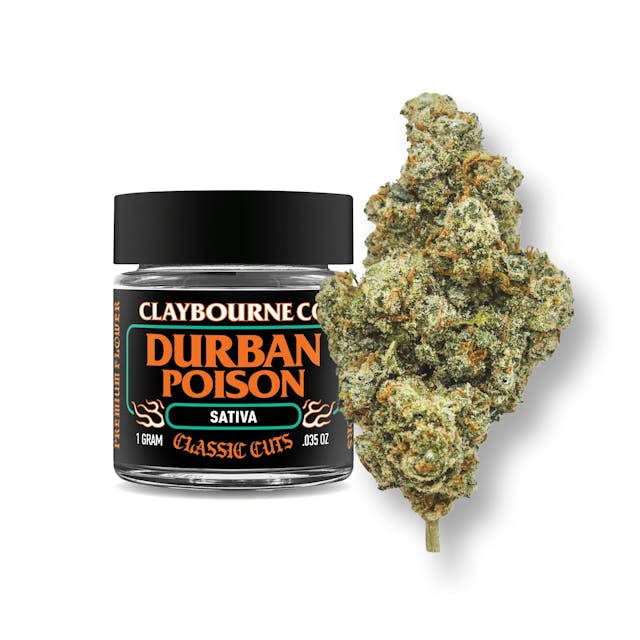 Photograph of Product: Claybourne Co: Durban Poison | Private Stock - Premium Indoor Flower - 1g - 