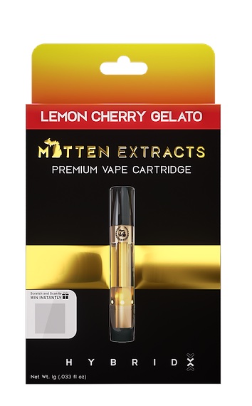 Photograph of product: Mitten Extracts - Cartridge - Lemon Cherry Gelato